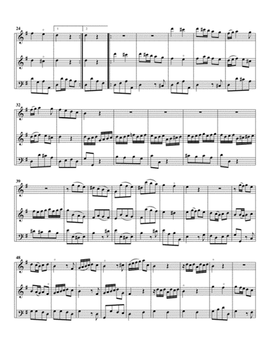 Trio sonata QV 2 Anh. 28 for 2 flutes and continuo in G major