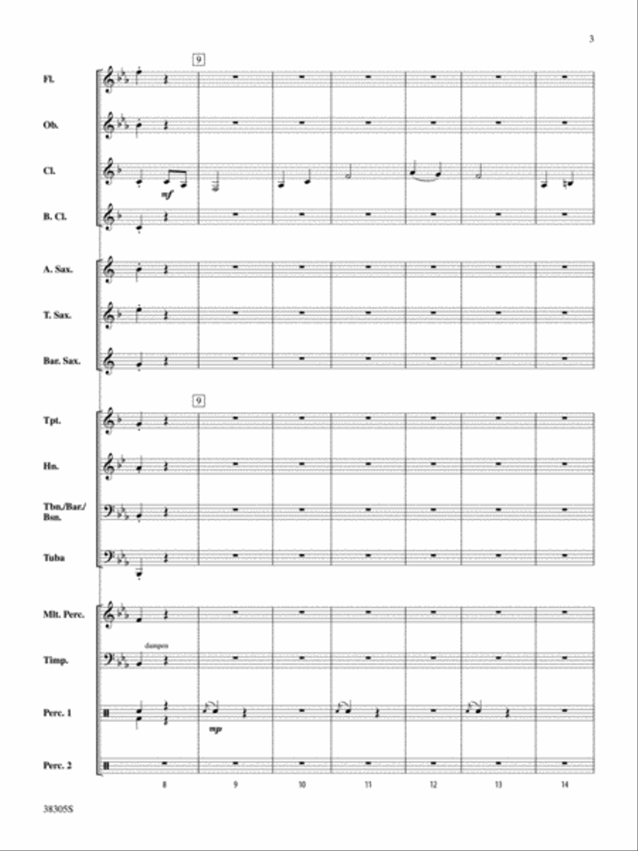 A Star Spangled March: Score Concert Band scores gallery preview page 3