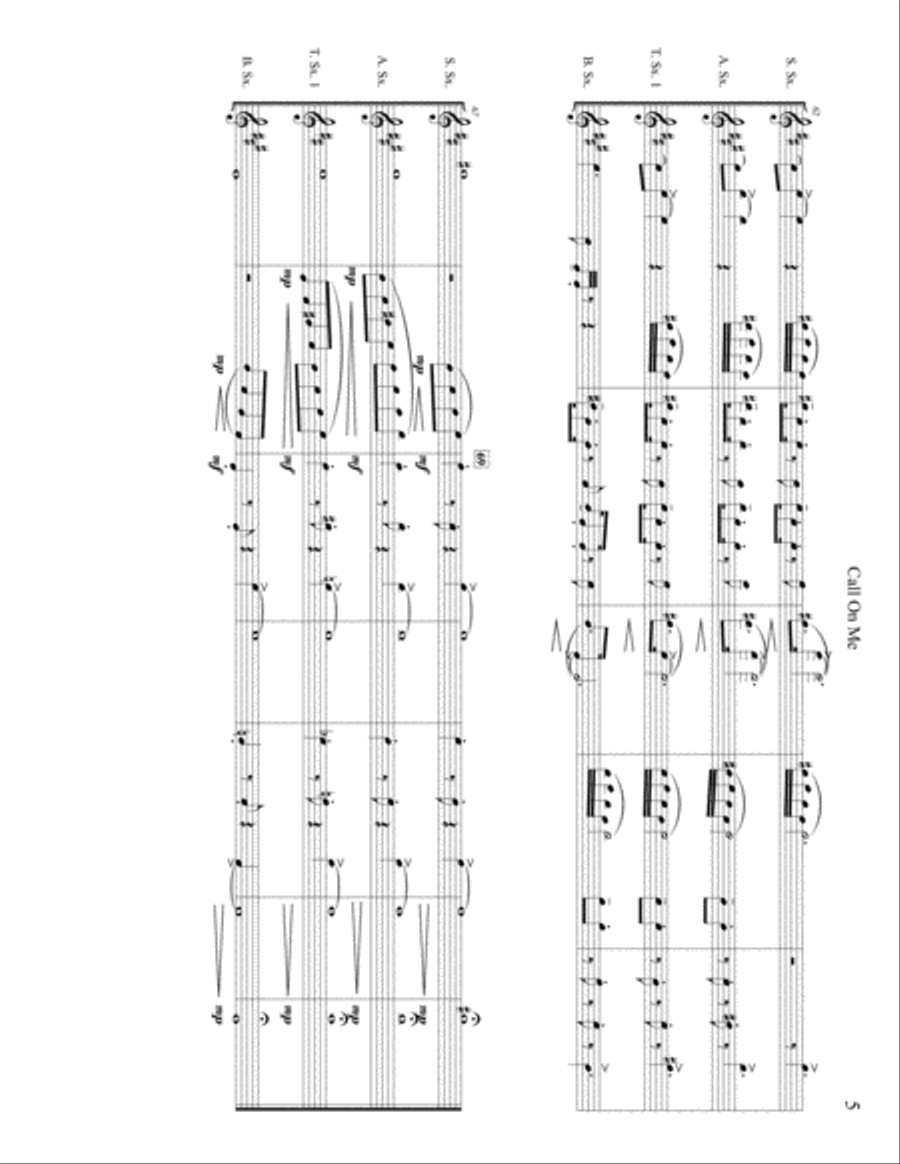 Call On Me Woodwind Quartet scores gallery preview page 6