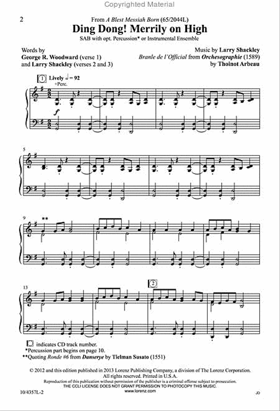 Ding Dong! Merrily on High 3-Part scores gallery preview page 2