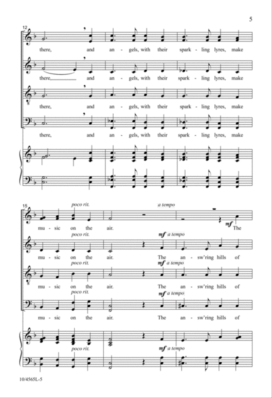 Calm on the Listening Ear of Night A Cappella scores gallery preview page 5