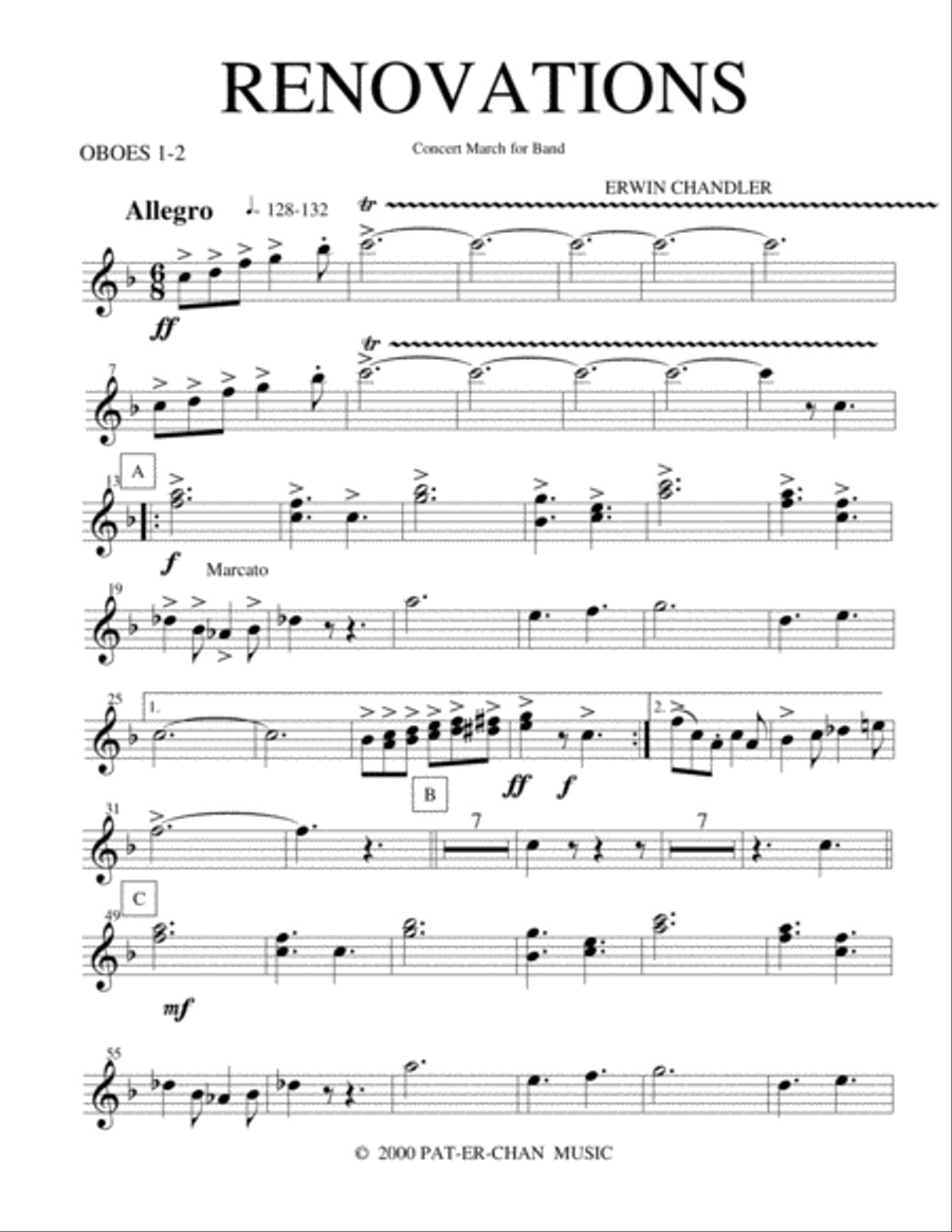 RENOVATIONS Concert Band scores gallery preview page 5