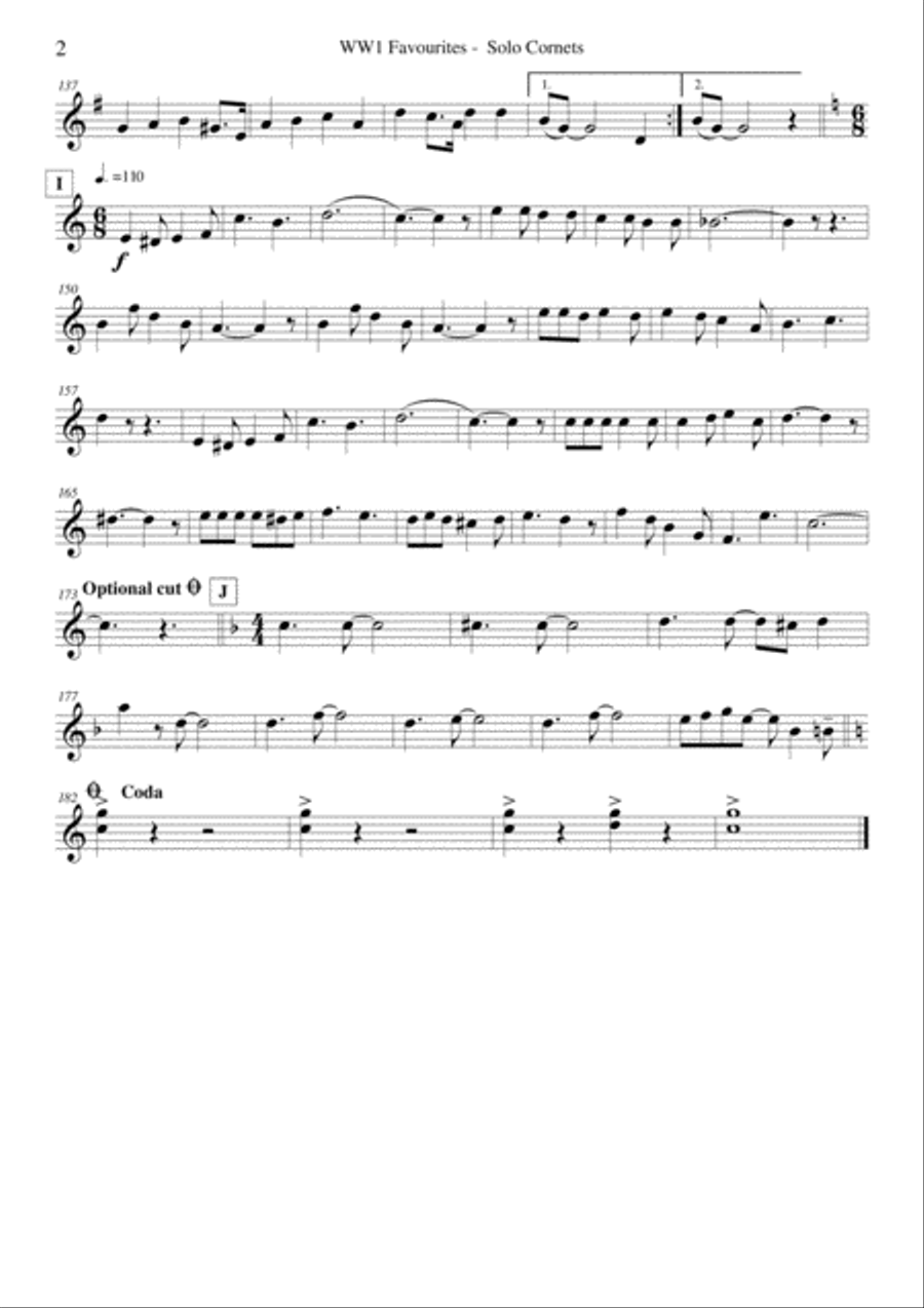 WW1 Favourties WW1 Favourties Small Ensemble scores gallery preview page 3