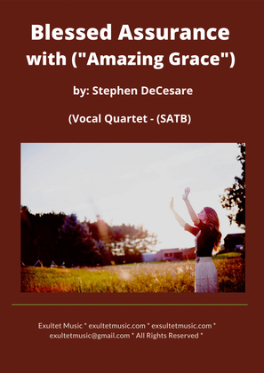 Book cover for Blessed Assurance (with "Amazing Grace") (Vocal Quartet - (SATB)