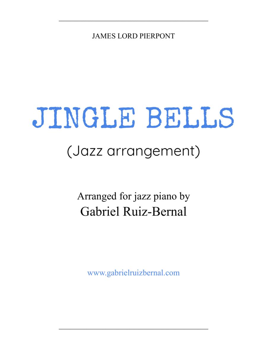JINGLE BELLS (jazz piano arrangement) Piano Solo scores gallery preview page 1