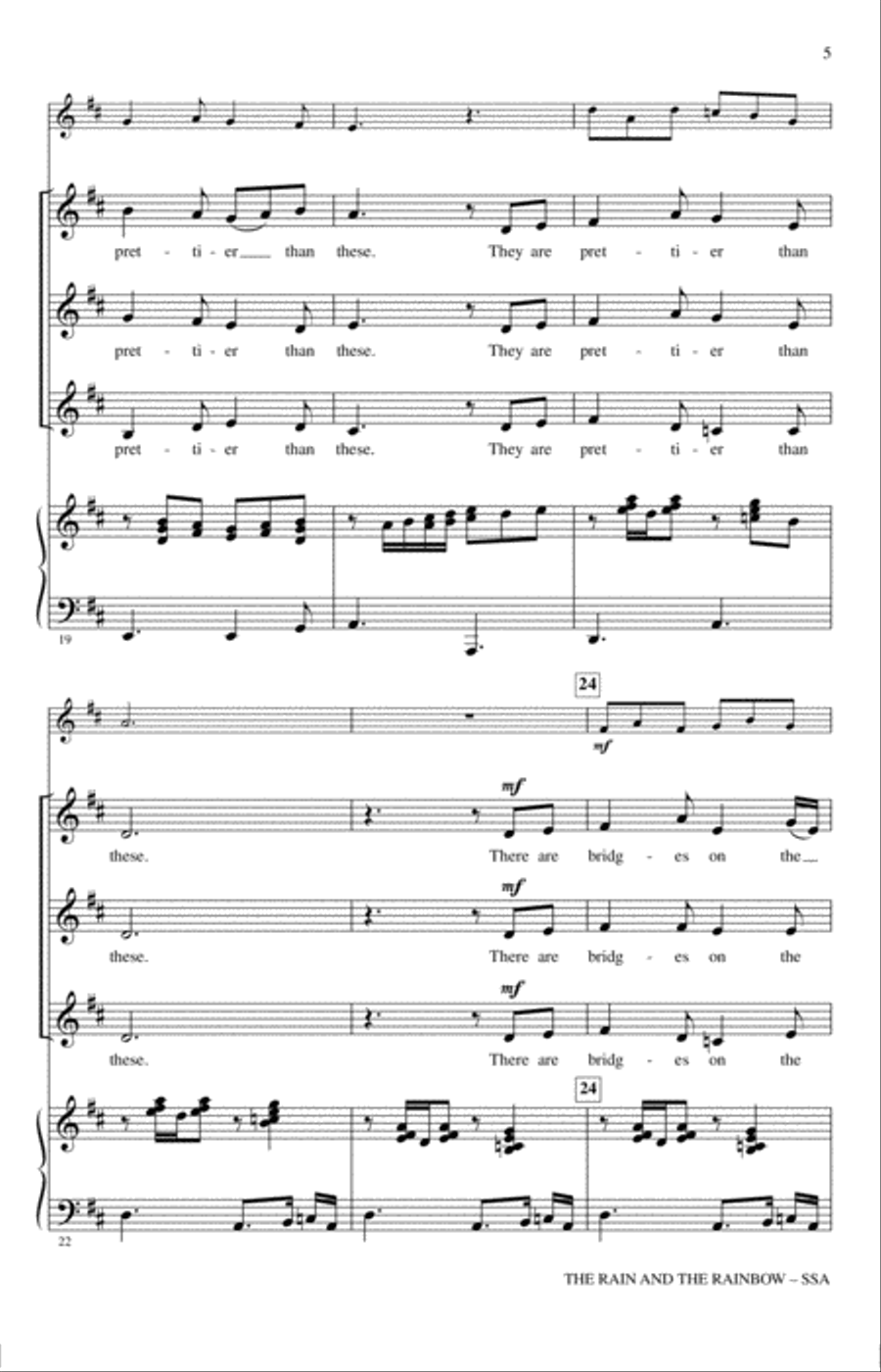The Rain And The Rainbow SSA scores gallery preview page 4