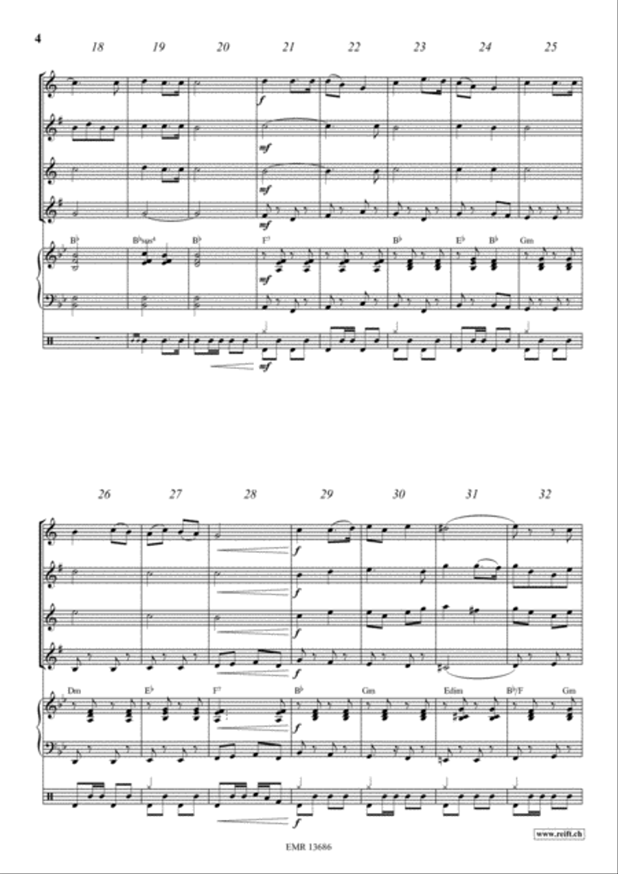 Scotland The Brave Saxophone Quartet scores gallery preview page 4