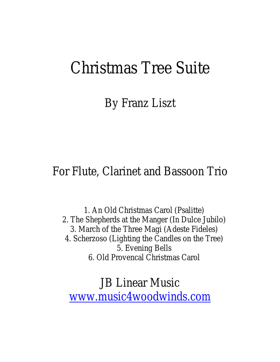 Franz Liszt "Christmas Tree Suite" for Flute, Oboe, and Bassoon Trio image number null