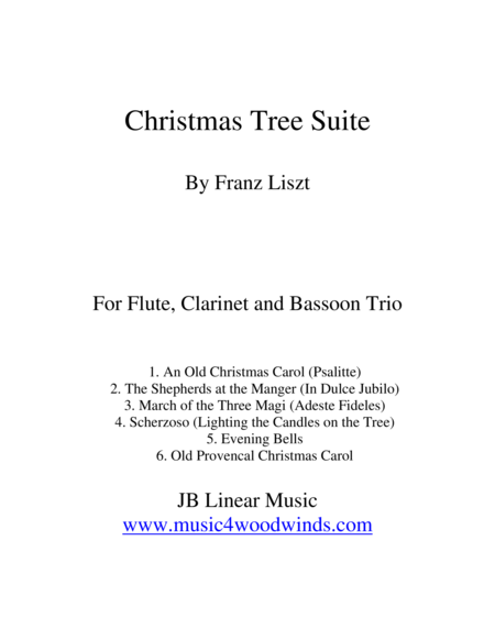 Franz Liszt "Christmas Tree Suite" for Flute, Oboe, and Bassoon Trio image number null