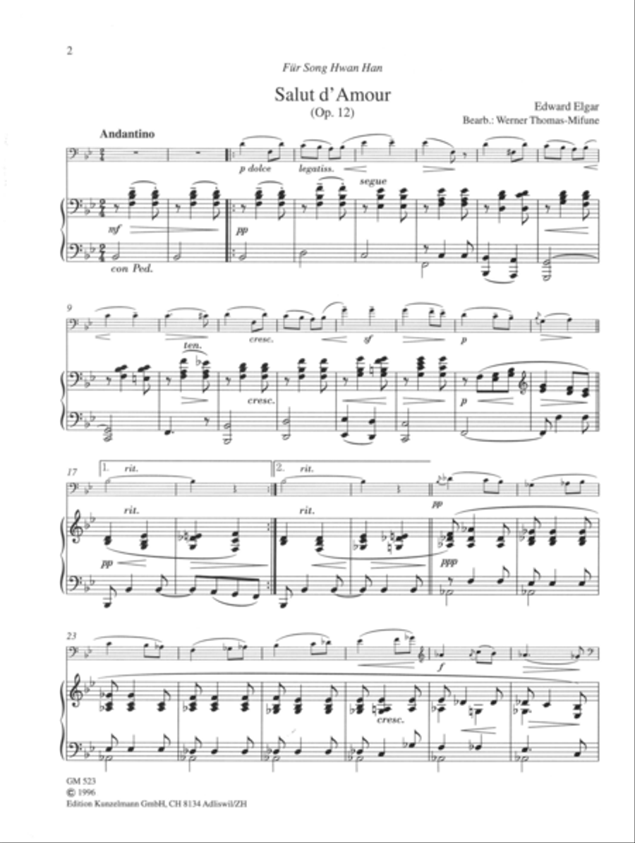 Saluts d'amour Saluts d'amour Piano scores gallery preview page 2