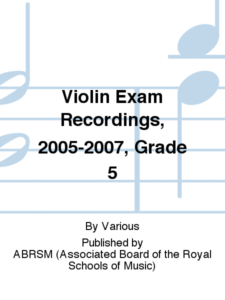 CD Recording Grade 5 Selected Violin Exam