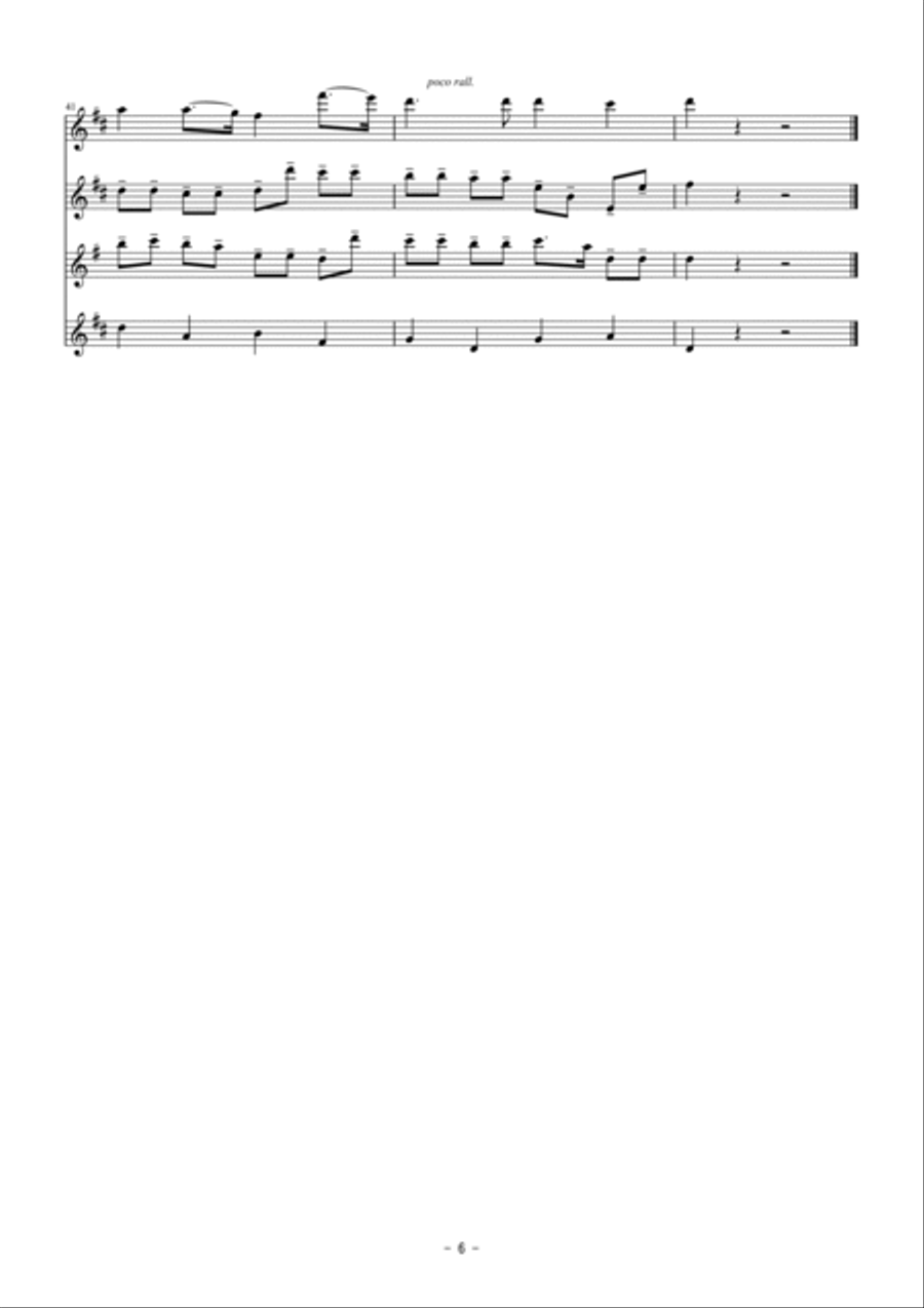 Pachelbel's Canon for flute quartet Flute Quartet scores gallery preview page 6
