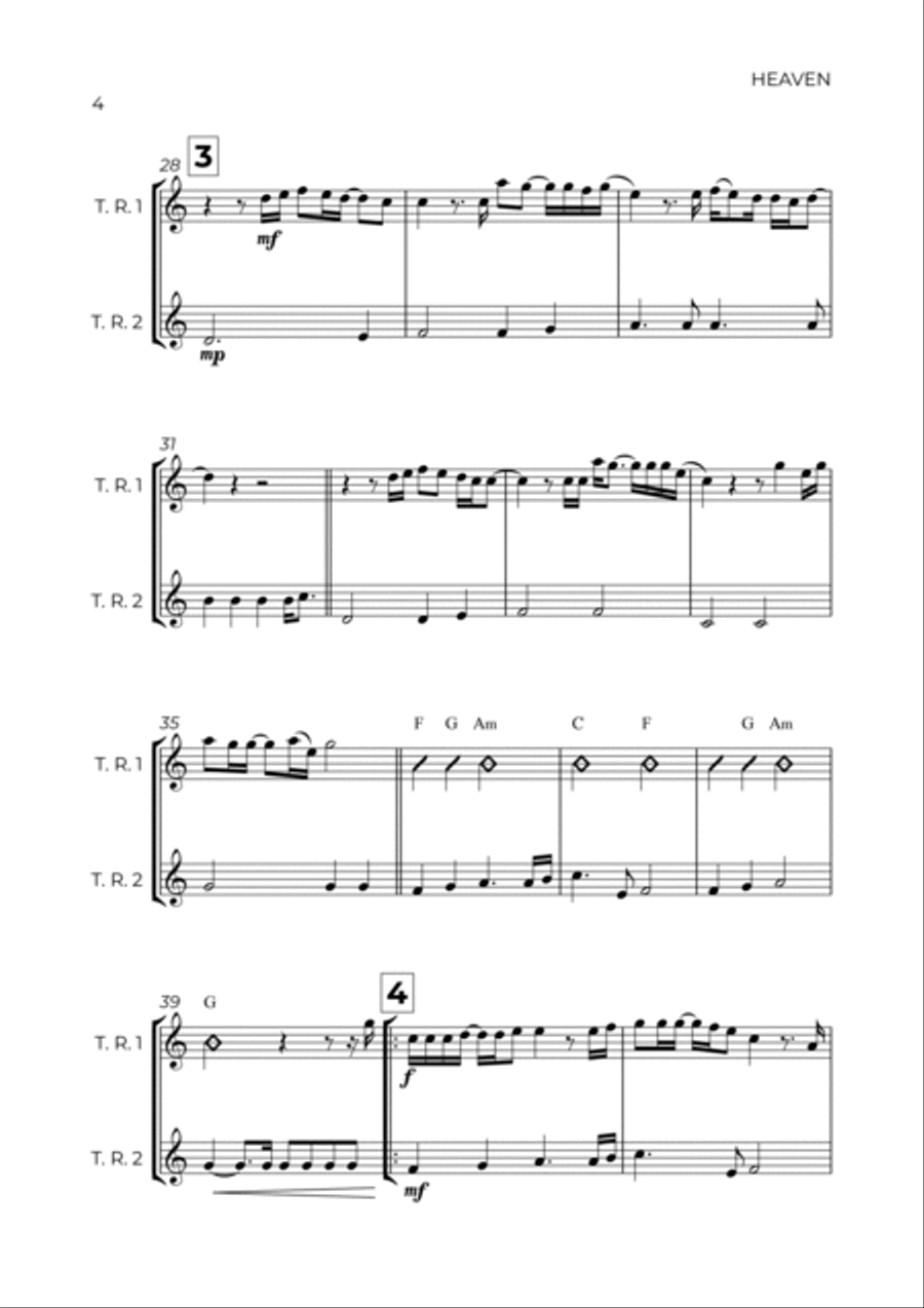 Heaven Woodwind Duet scores gallery preview page 4