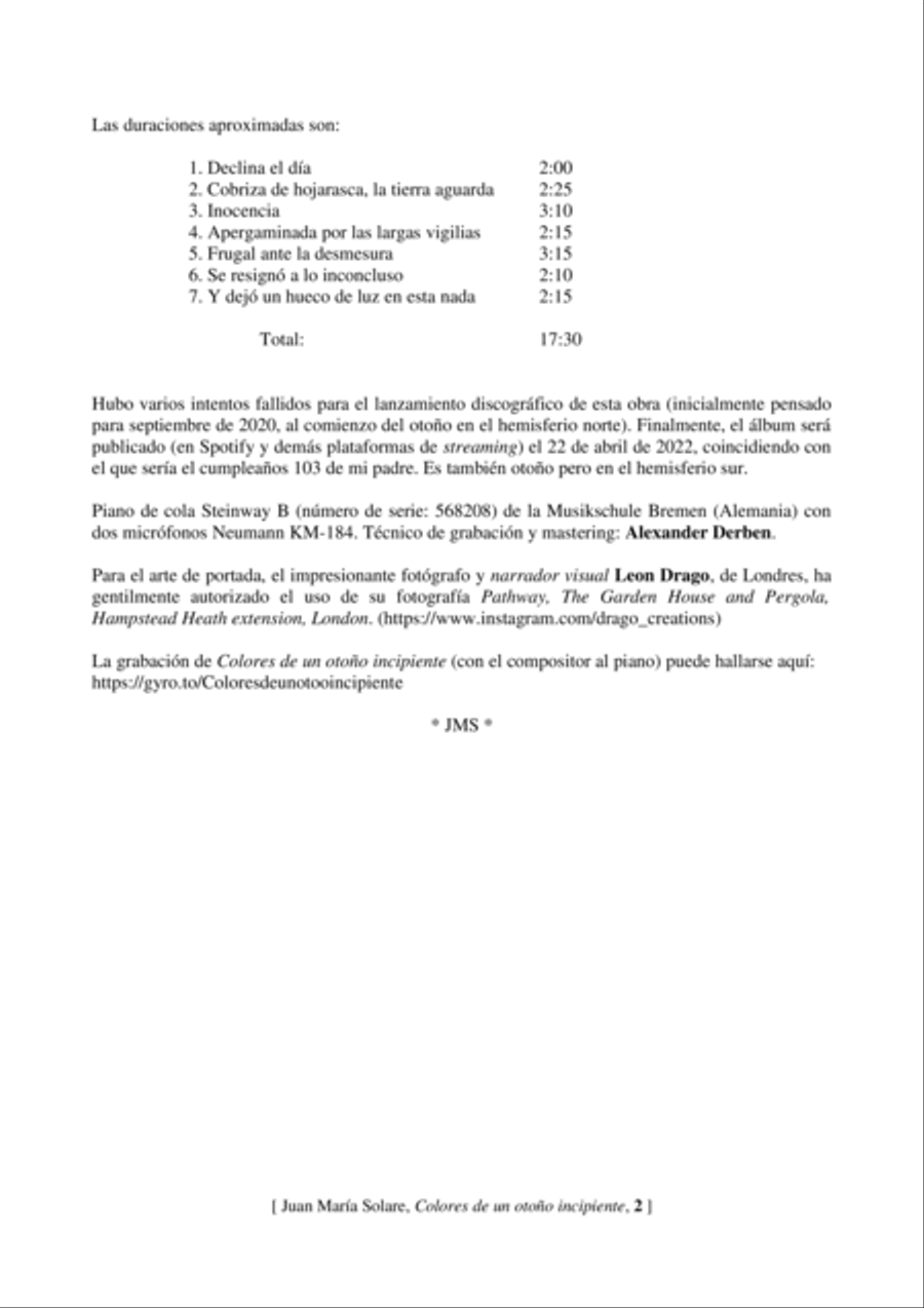 Colores de un otoño incipiente Piano Method scores gallery preview page 3