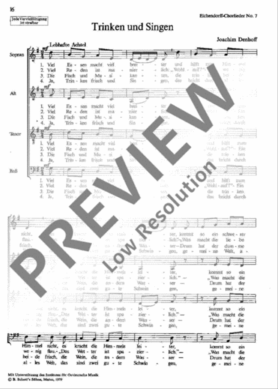 Eichendorff-Chorlieder Eichendorff-Chorlieder 4-Part scores gallery preview page 16