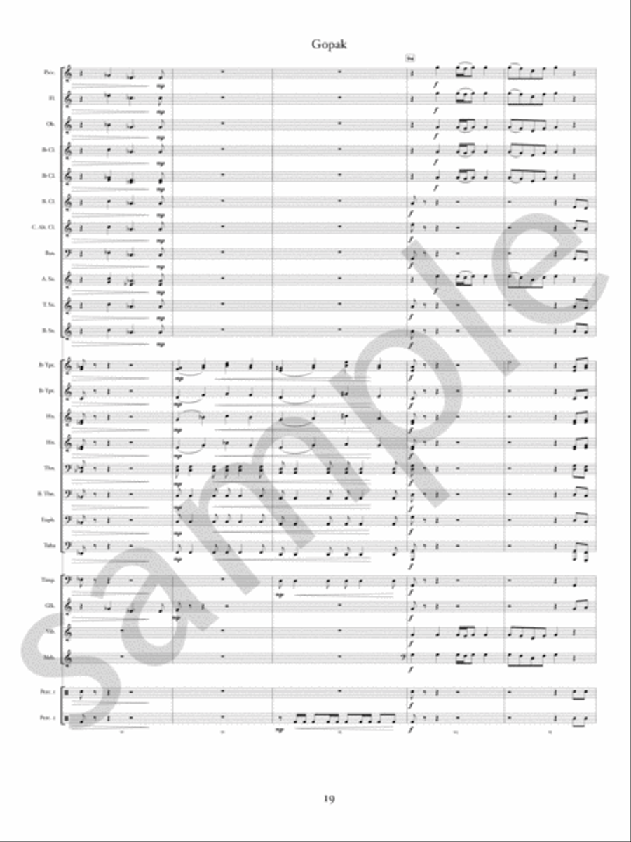 Gopak Concert Band scores gallery preview page 22