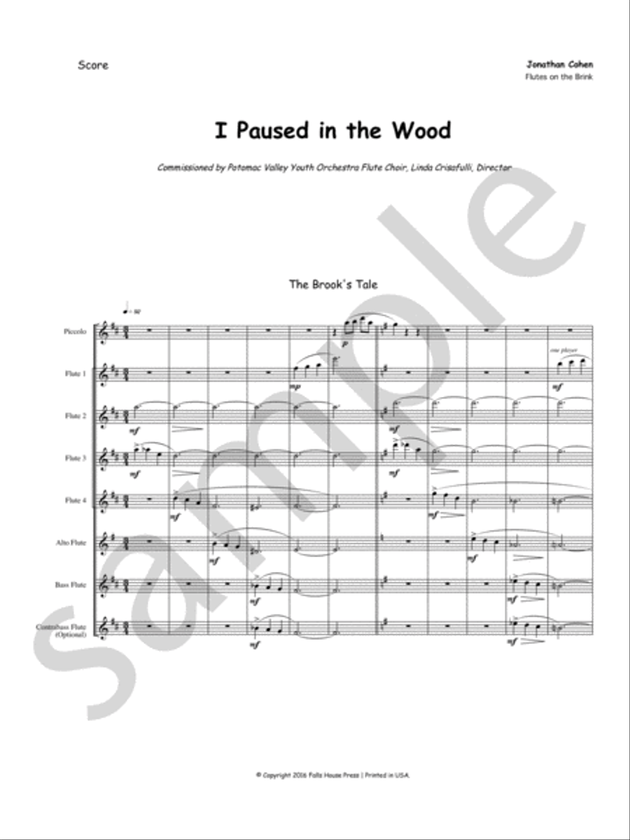 I Paused In The Wood I Paused In The Wood Flute Quartet scores gallery preview page 3