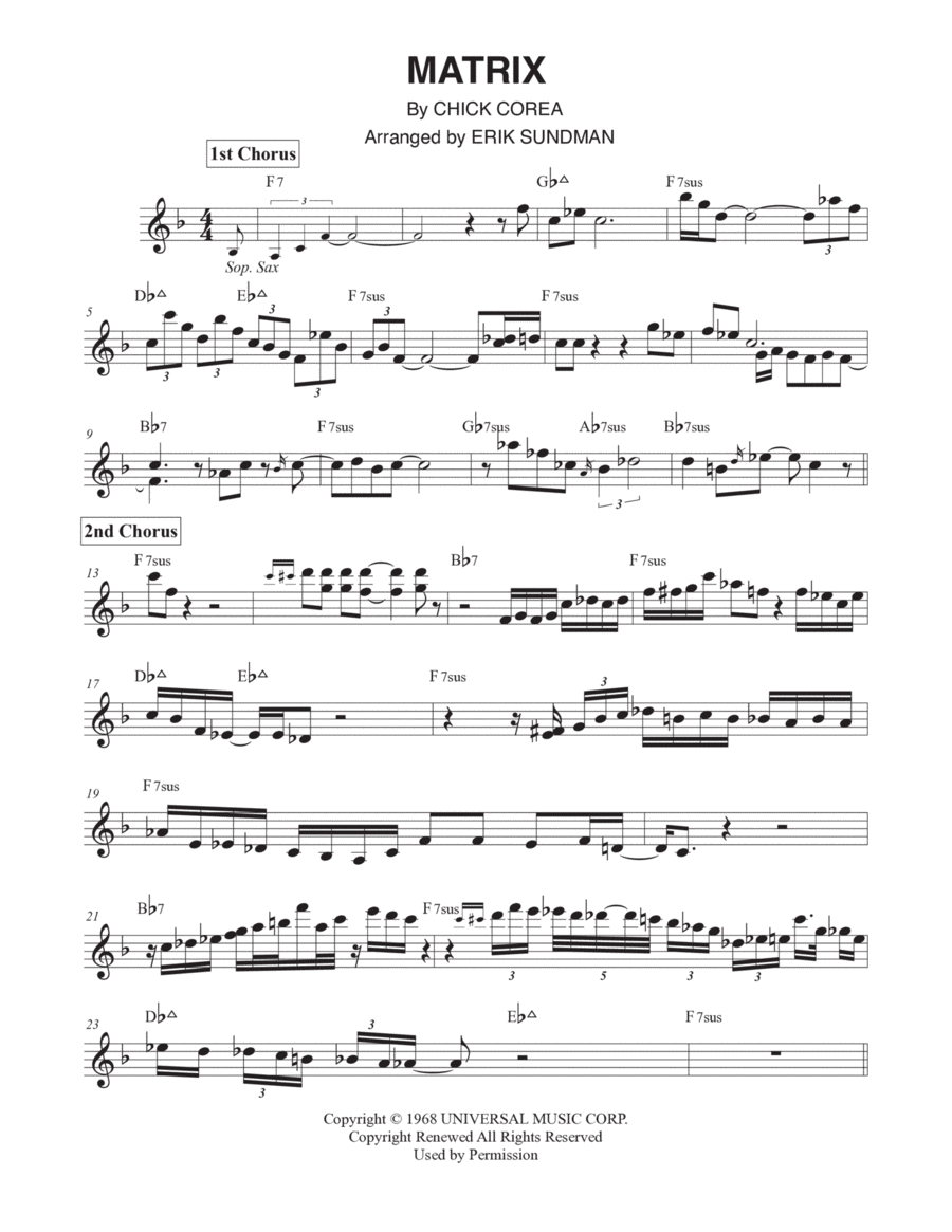 Matrix Matrix Part scores gallery preview page 1