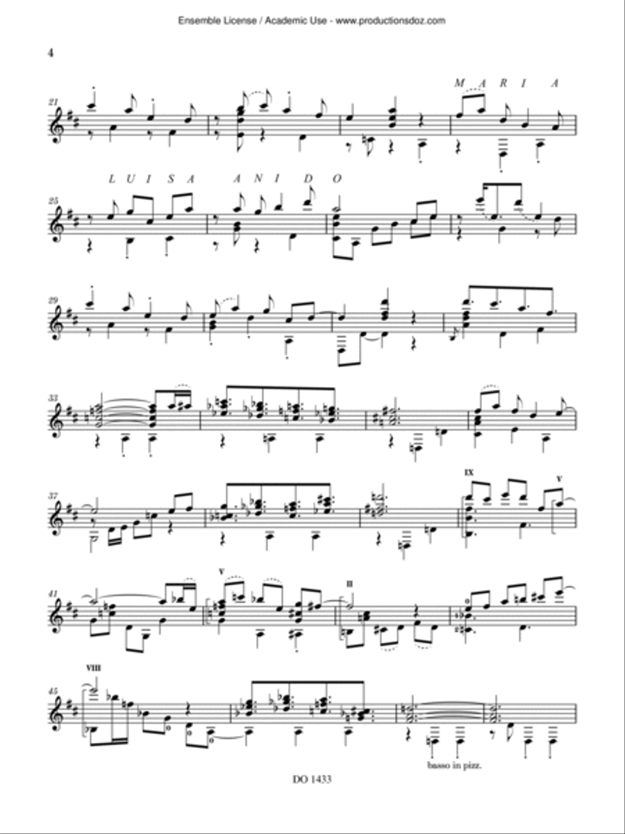 Anido's Portrait Classical Guitar scores gallery preview page 4