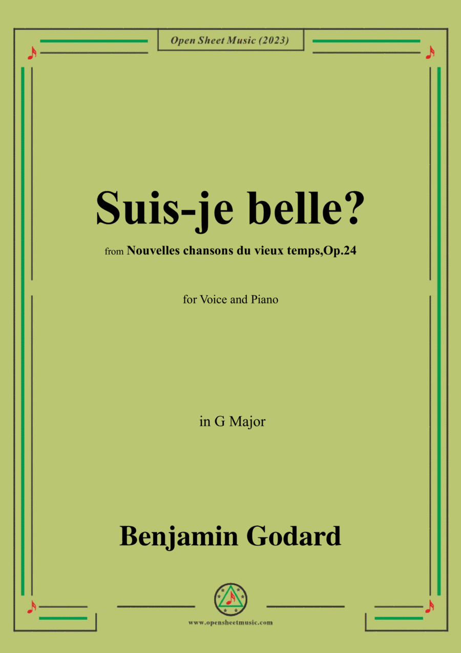 B. Godard-Suis-je belle?in G Major,Op.24 No.1 Voice scores gallery preview page 1
