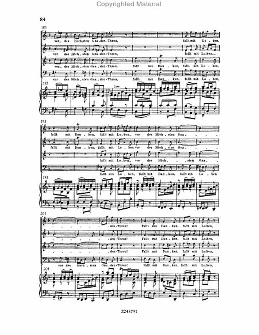 Christmas Oratorio, BWV 248 Choir scores gallery preview page 83