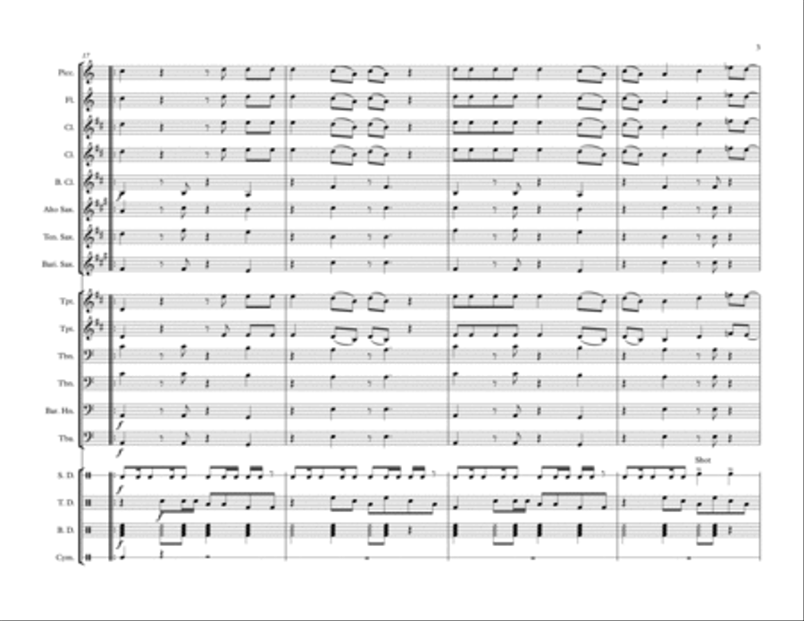 Trap Queen Marching Band scores gallery preview page 4