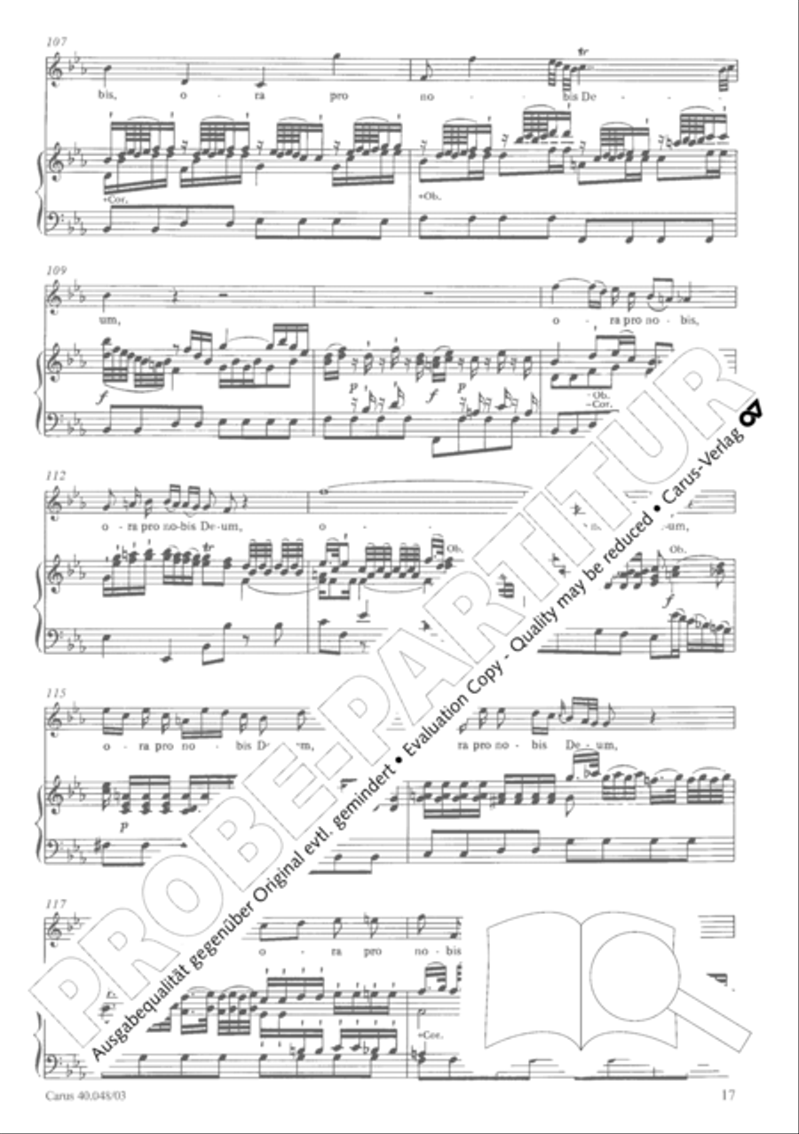 Regina coeli in B-Flat Major, K. 127 4-Part scores gallery preview page 22