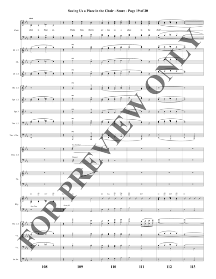 Southern Gospel Songs, Volume 2 - Orchestration Choir scores gallery preview page 20