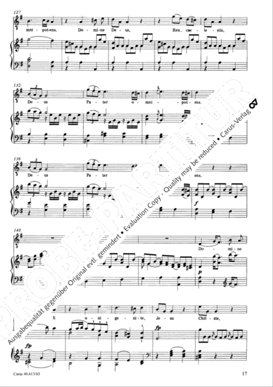 Mass in C (Missa in C) 4-Part scores gallery preview page 18