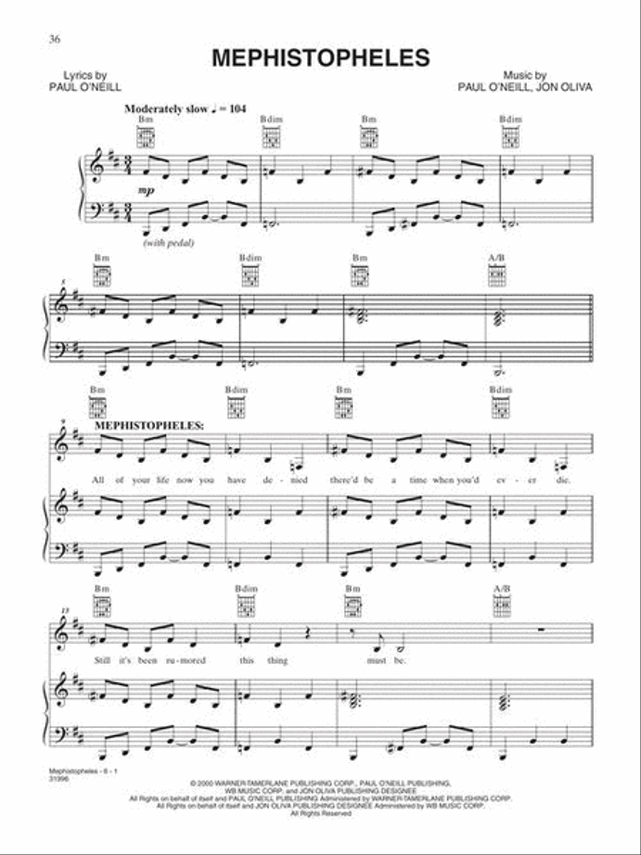 Trans-Siberian Orchestra – Beethoven's Last Night Piano, Vocal, Guitar scores gallery preview page 6