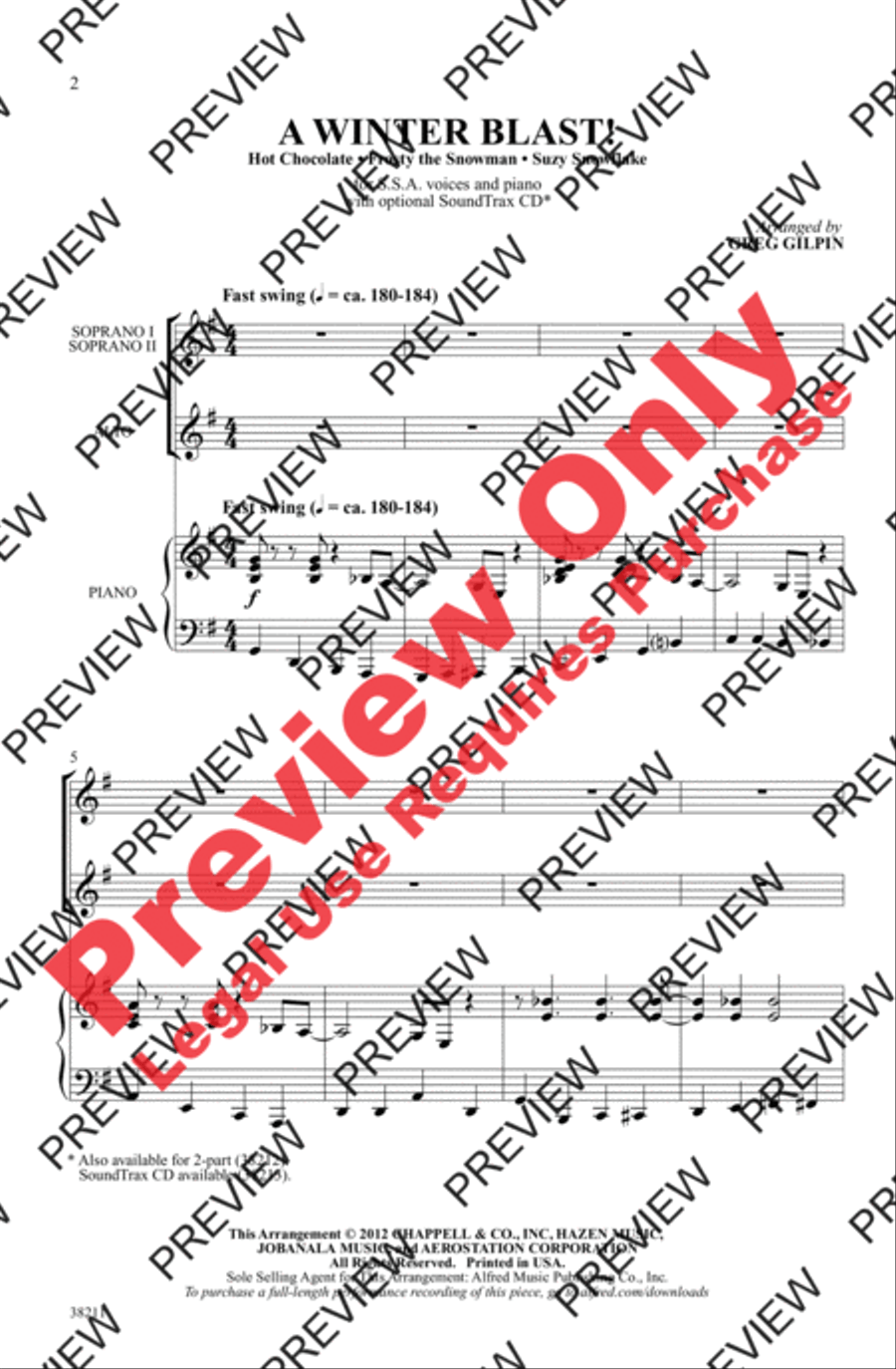 A Winter Blast! A Winter Blast! Women's Choir scores gallery preview page 2