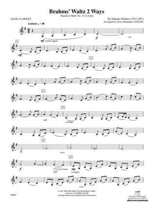 Brahms' Waltz 2 Ways: 2nd B-flat Clarinet