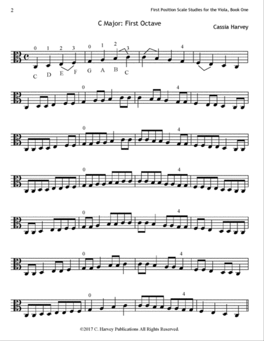 First Position Scale Studies for the Viola, Book One Viola scores gallery preview page 2