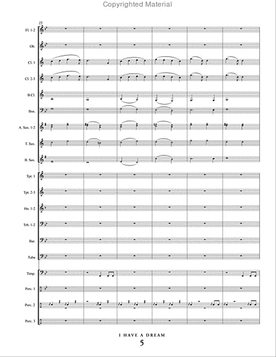 I Have A Dream I Have A Dream Concert Band scores gallery preview page 6