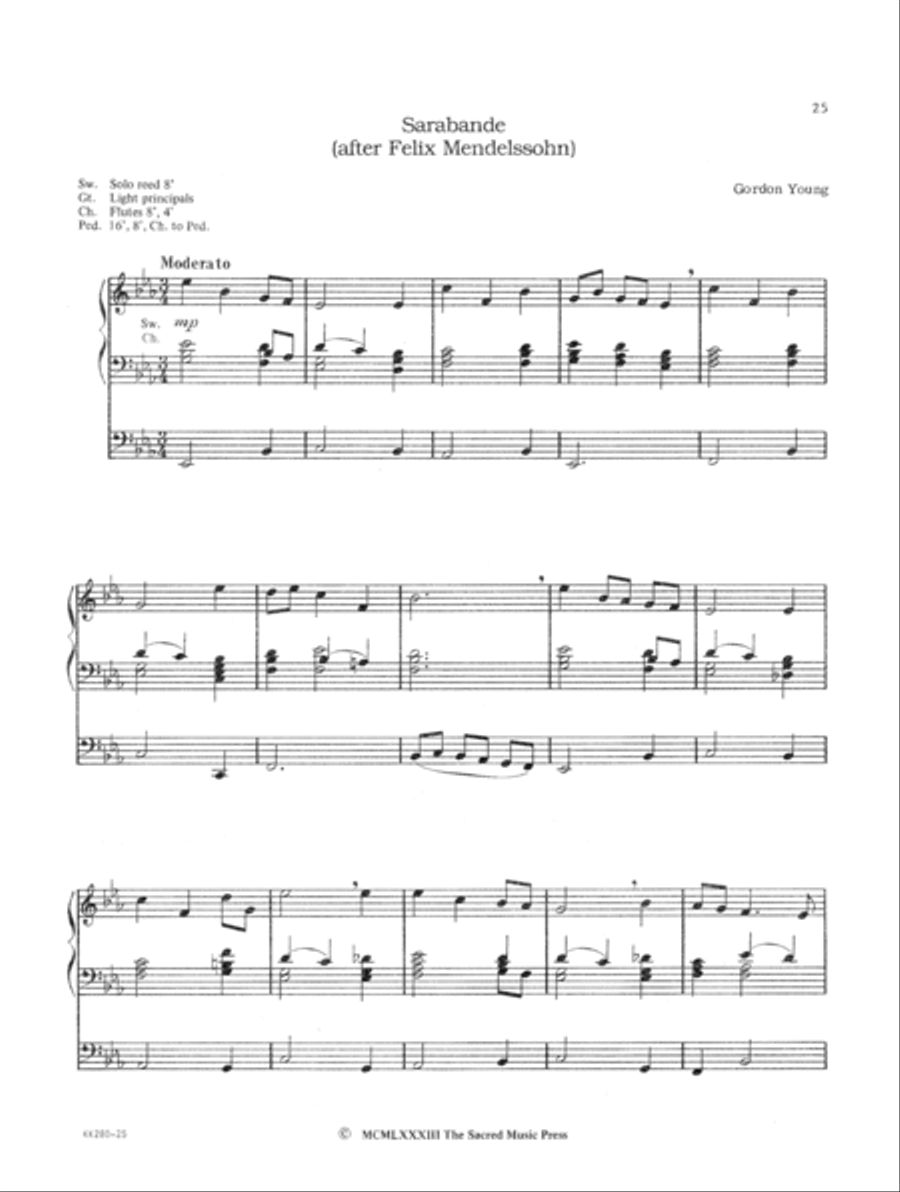 Gordon Young Organ Album Organ Solo scores gallery preview page 9