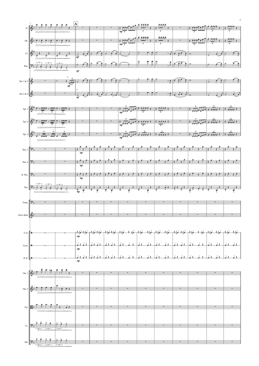 Monegasque (Monaco) National Anthem for Symphony Orchestra (Olympic National Anthem Series) Full Orchestra scores gallery preview page 3
