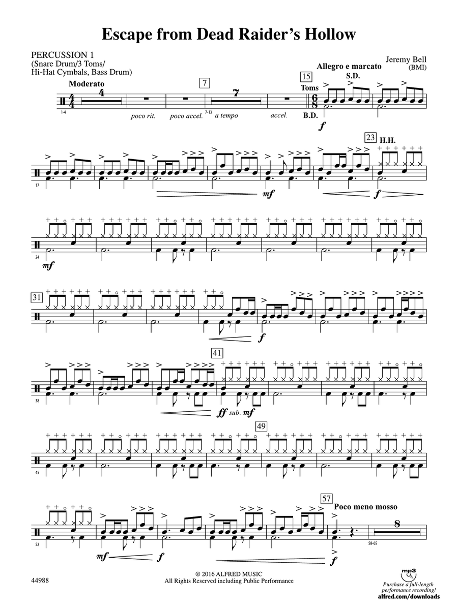 Escape from Dead Raider's Hollow: 1st Percussion