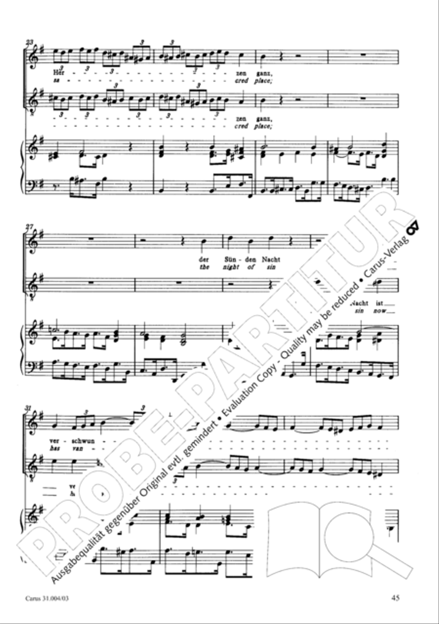 Christ lay in death's cold prison (Christ lag in Todesbanden) 4-Part scores gallery preview page 46