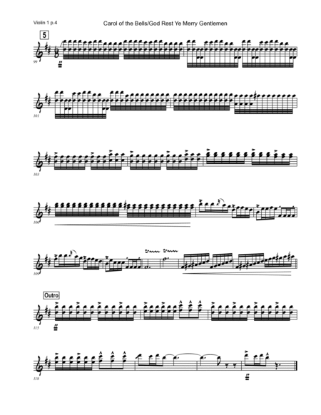 Carol of the Bells Medley - 2 Violins and Piano