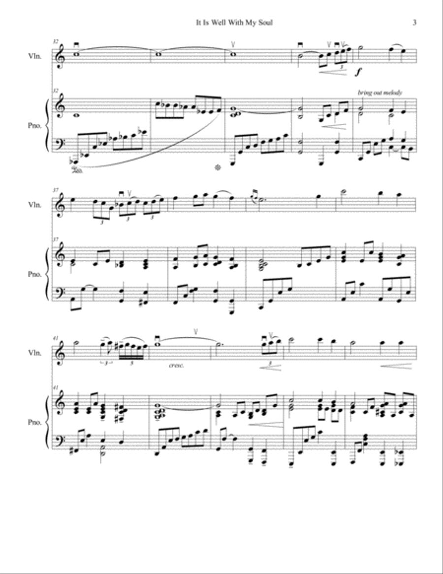 It Is Well (for Violin and Piano) Violin Solo scores gallery preview page 3