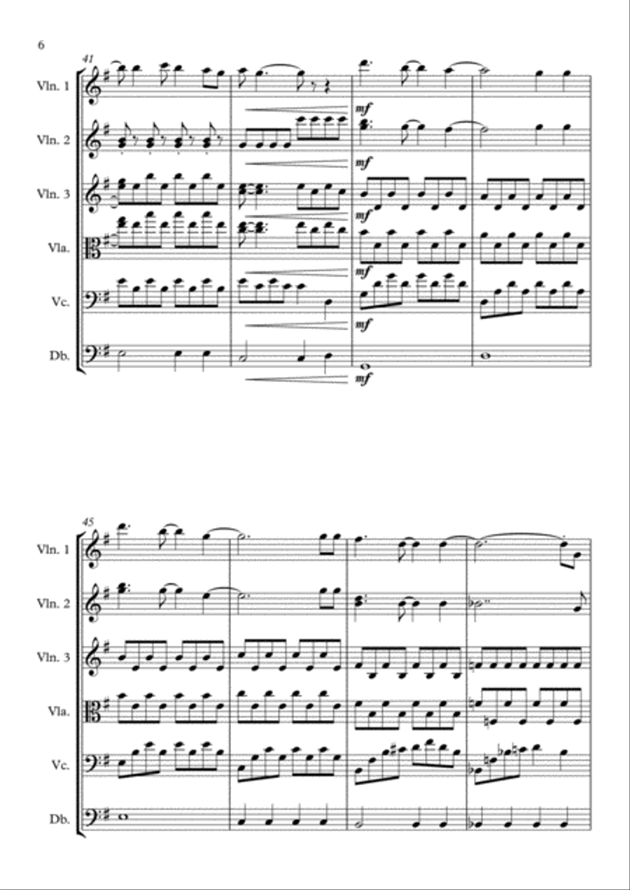 Let It Go (from Frozen) String Orchestra scores gallery preview page 6