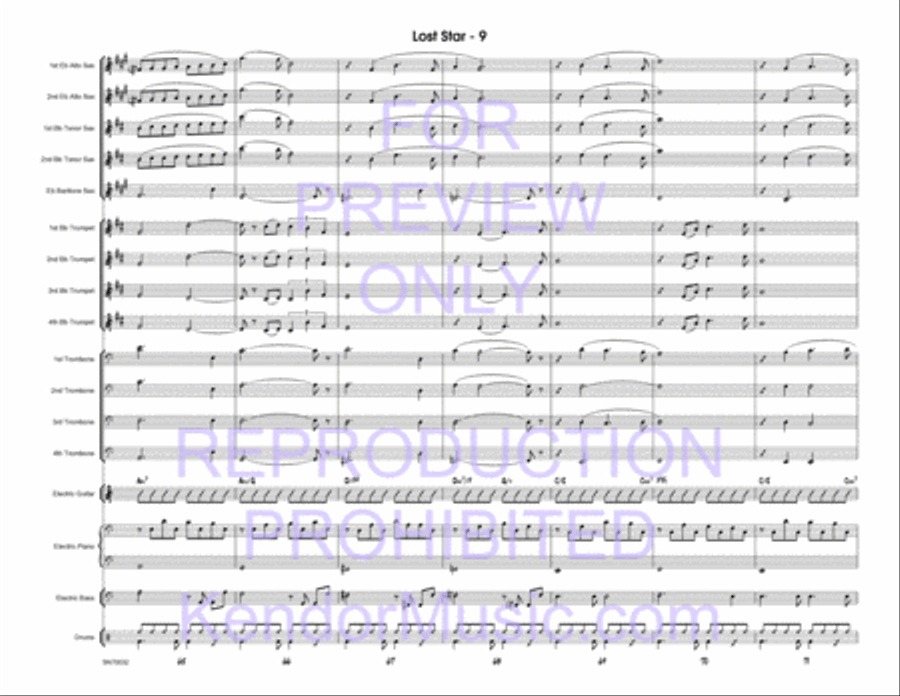 Lost Star (Full Score) Jazz Ensemble scores gallery preview page 10