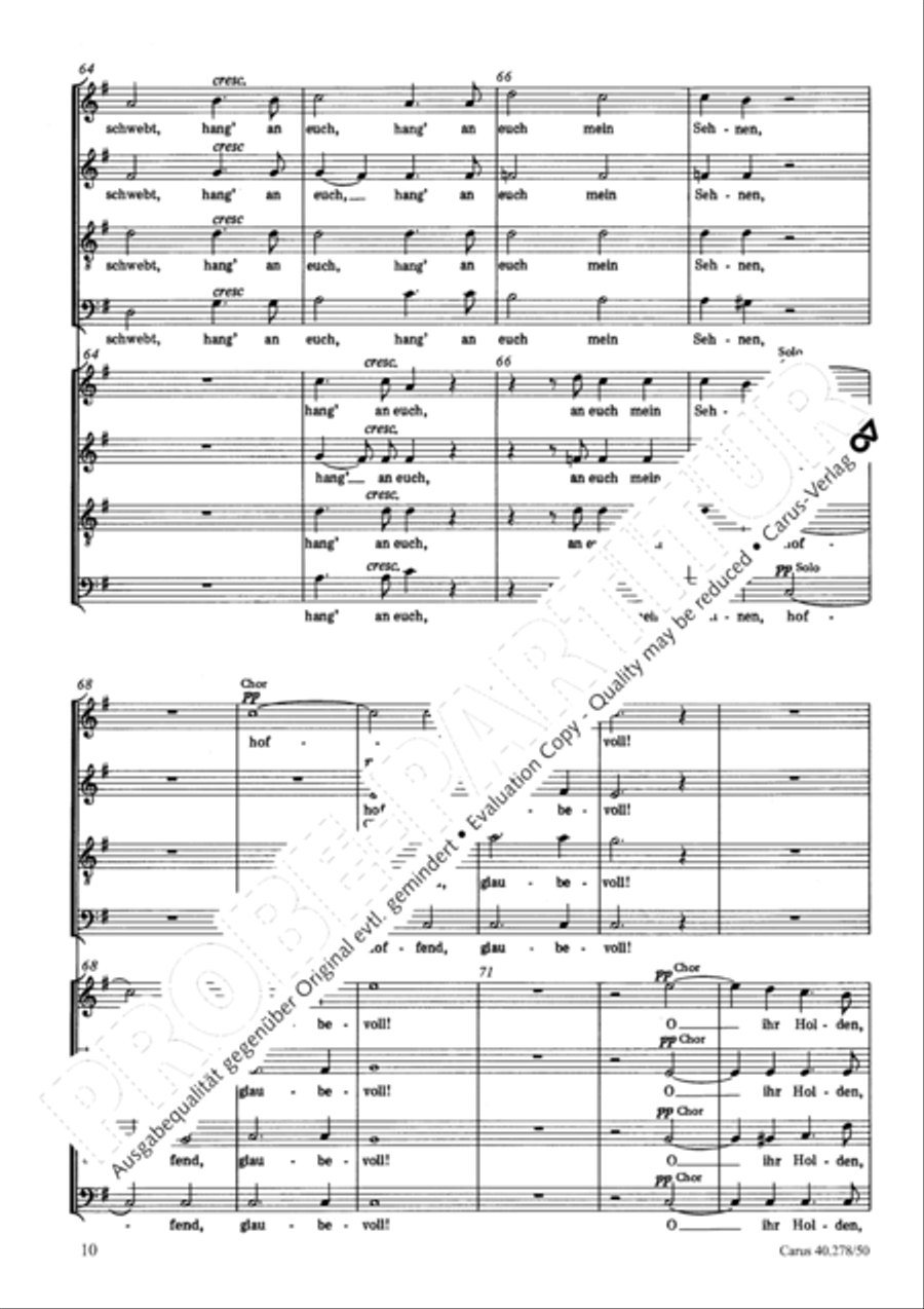 An die Sterne An die Sterne 4-Part scores gallery preview page 11