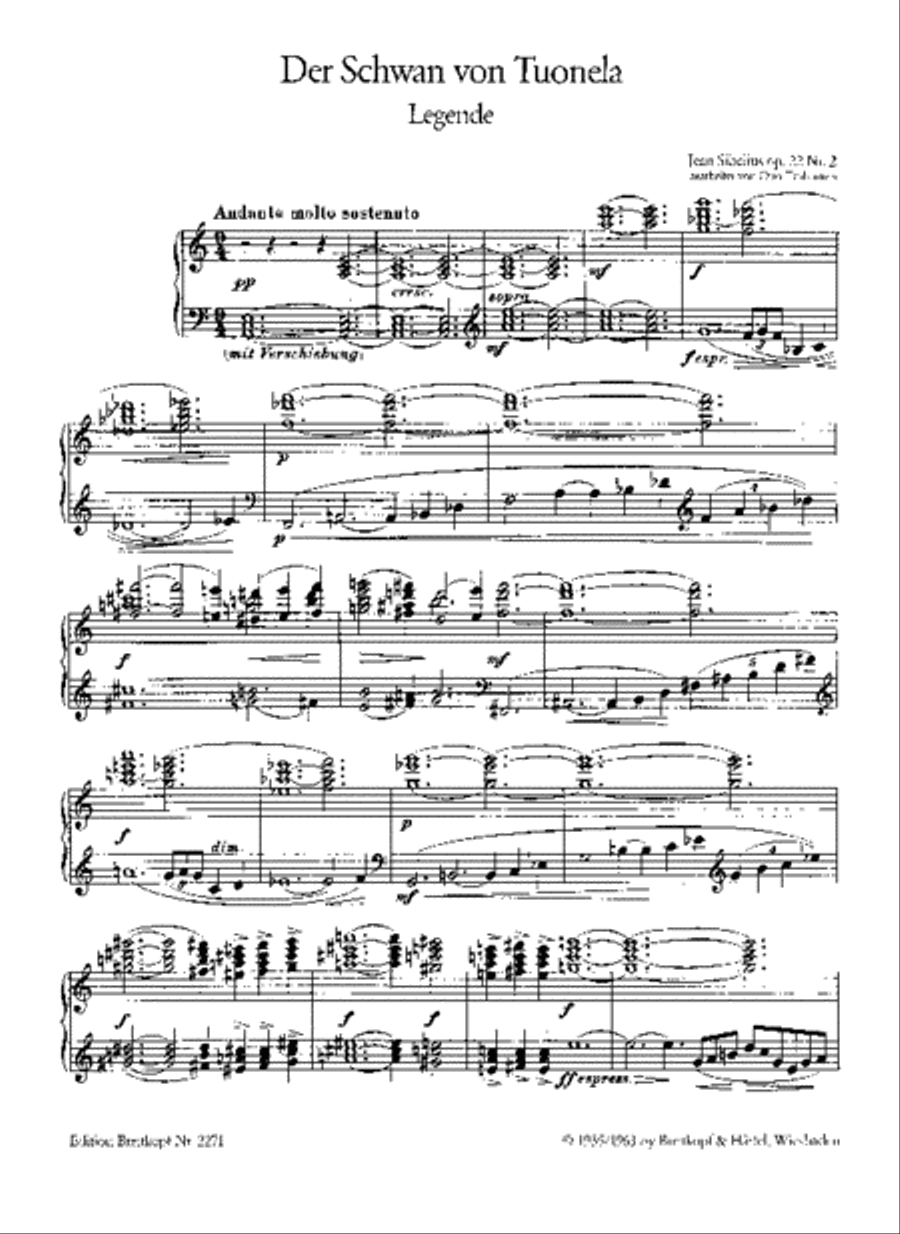 The Swan of Tuonela Op. 22/2 Clarinet scores gallery preview page 2