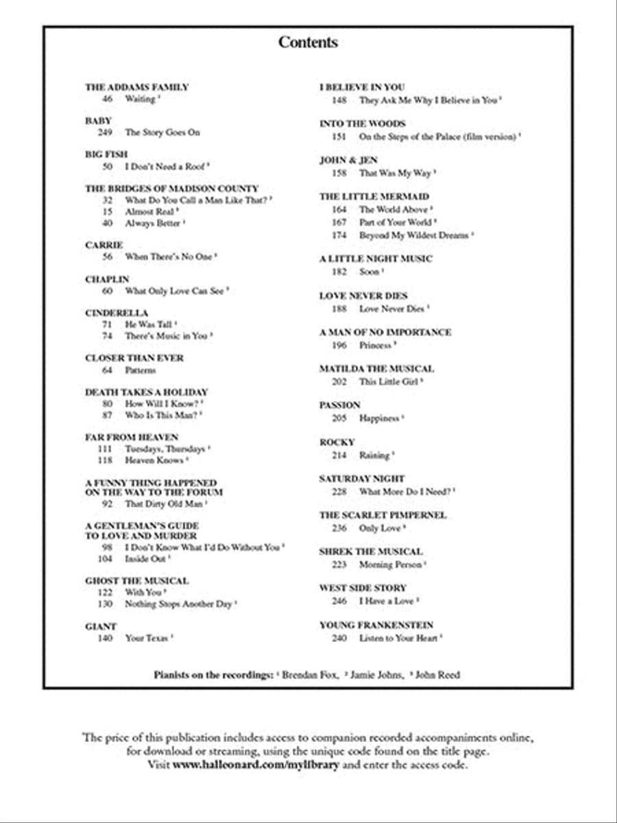The Singer's Musical Theatre Anthology - Volume 6 Voice scores gallery preview page 2