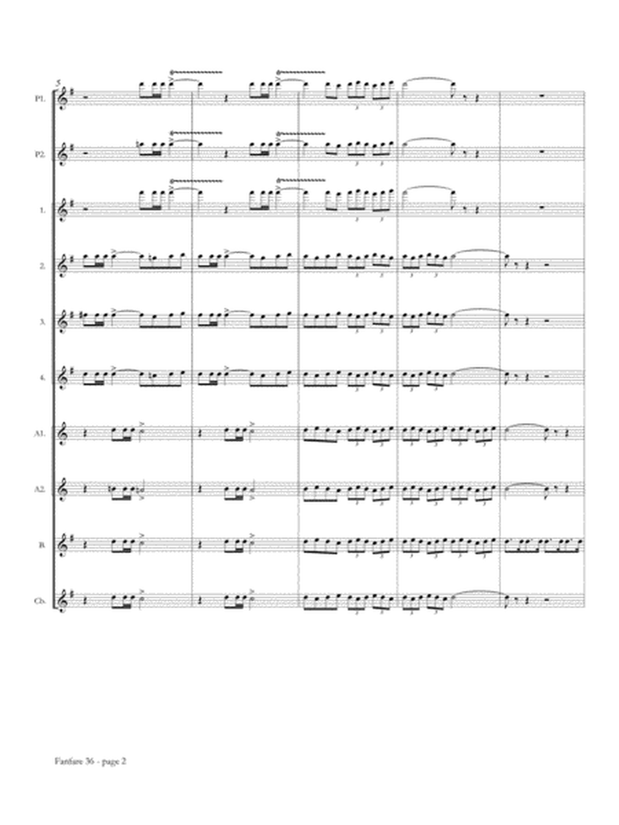 Fanfare 36 for Flute Choir