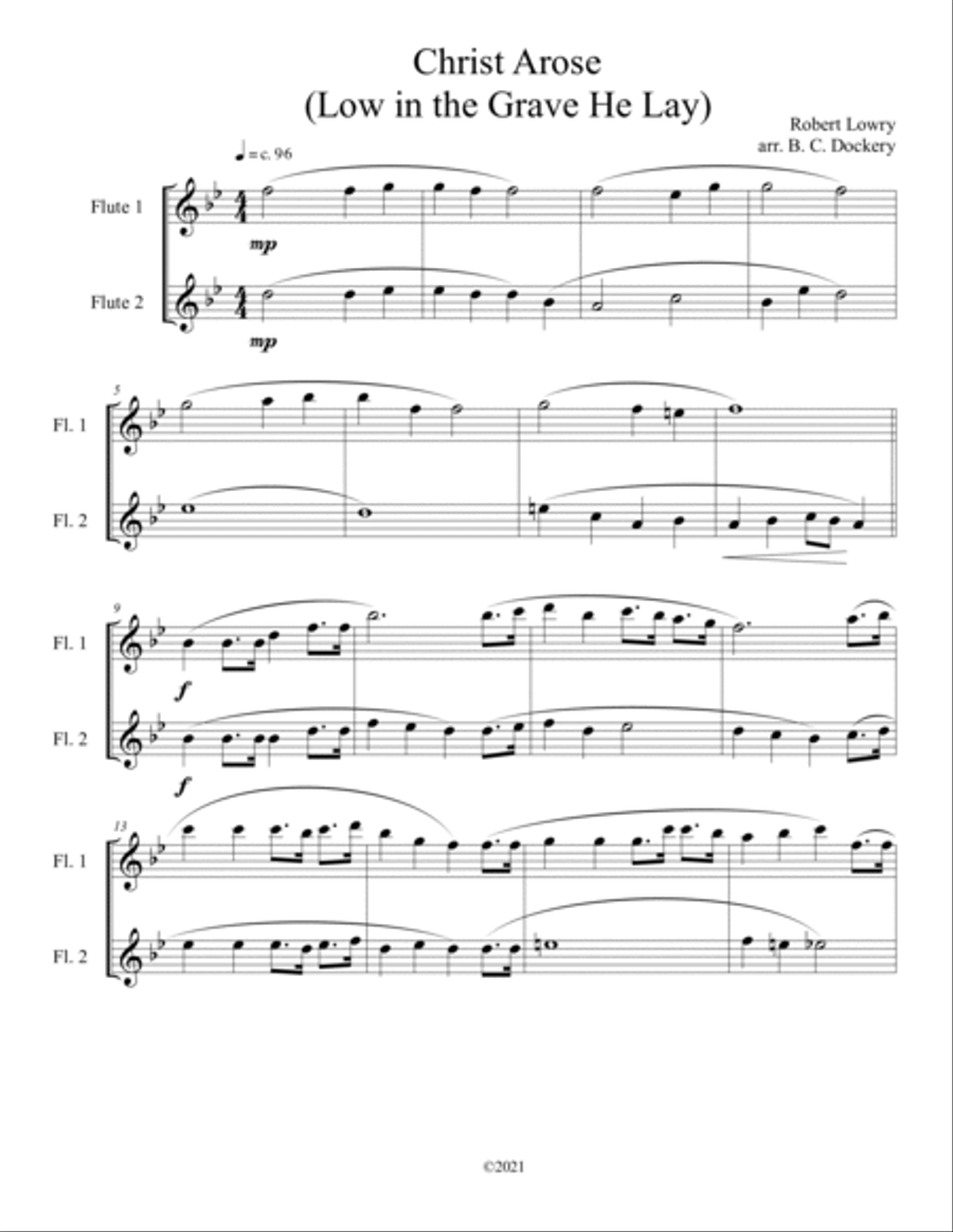 10 Easter Duets for 2 Flutes - Volume 1 Flute Duet scores gallery preview page 5