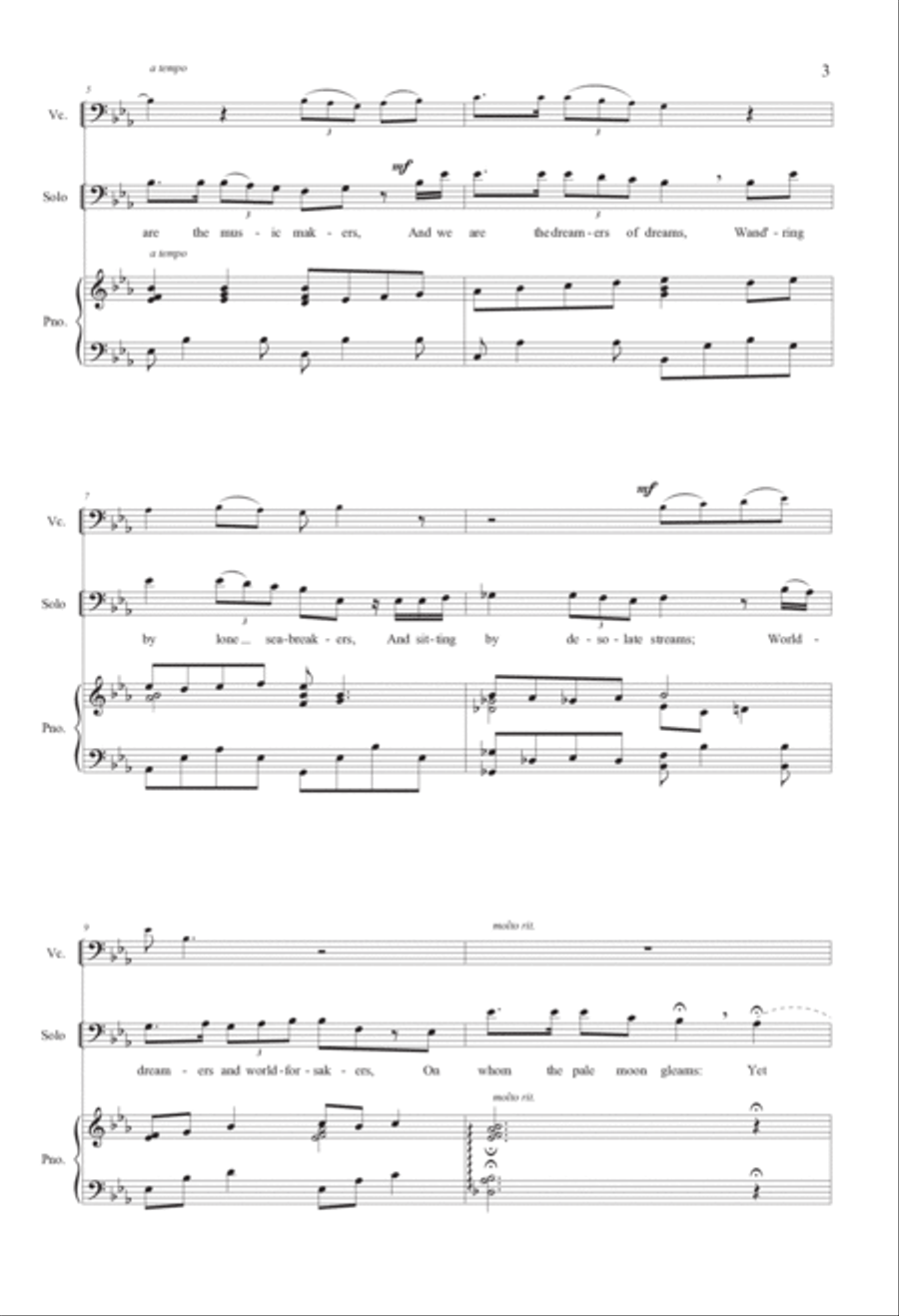 Music Makers, Dreamers of Dreams 4-Part scores gallery preview page 3