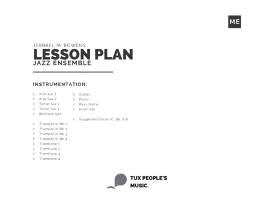 Lesson Plan Jazz Ensemble scores gallery preview page 2
