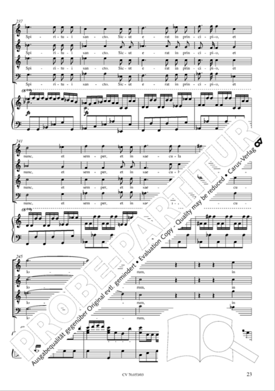 Magnificat in C major 4-Part scores gallery preview page 24